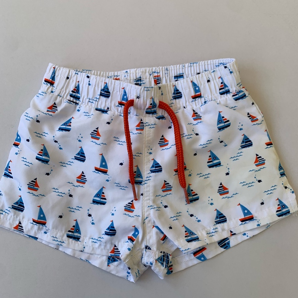 Sailboat Print Kids Shorts